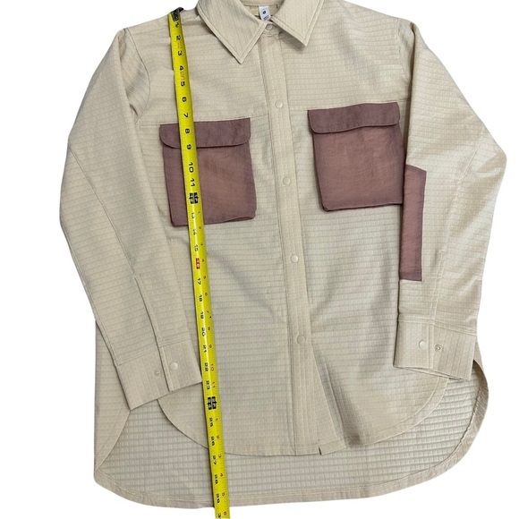 Lululemon Grid Fleece Hiking OverShirt SZ 4 Prosecco/Pink Clay Granola Girl NWT - Picture 9 of 12